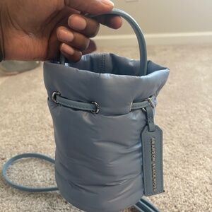Baby Blue Puffer Kamal Bucket Bag